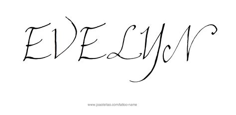 Evelyn Name Tattoo Designs