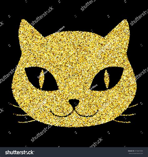 371 Black Glitter Cat Face Images, Stock Photos & Vectors | Shutterstock