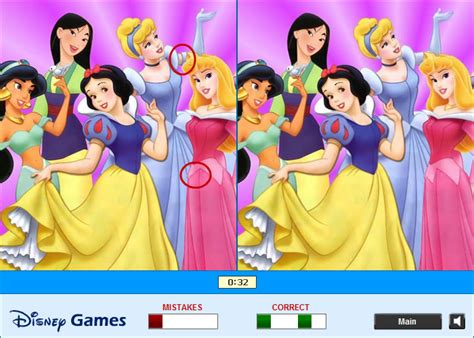 Princess Games: Disney Princess - Find the Differences - FreePrincessGames.net