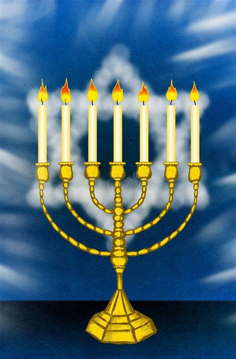 Hanukkah Menorah stock photo. Image of holder, hanuka - 21455434