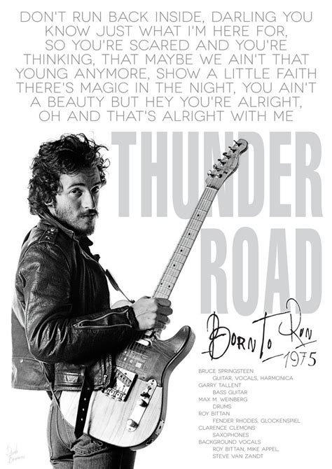 Bruce Springsteen's "Thunder Road" | Bruce springsteen, Bruce ...