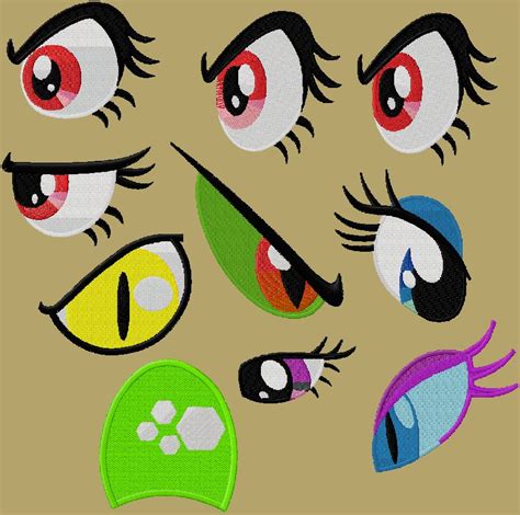 Embroidery Files - 90+ MLP Eyes in 270+ Sizes