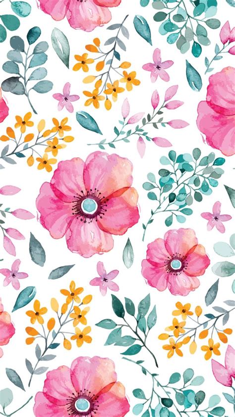 Watercolor Flower Wallpaper for a Floral Home Decor Touch