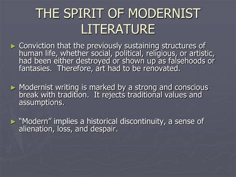 Modernism Literature