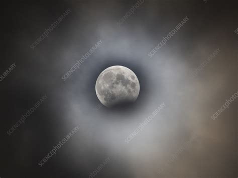 Partial lunar eclipse - Stock Image - C058/6303 - Science Photo Library