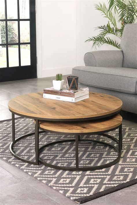 Bronx Round Coffee Nest Of Tables | Modern coffee table decor, Coffee table, Cool coffee tables