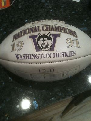 1991 Washington Huskies National Champions Limited Edition Football ...