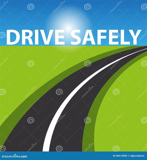 Drive safe background stock illustration. Illustration of design - 46614585