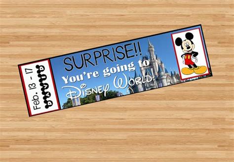 Printable Ticket to Disney World with Custom Name Dates | Disney trip surprise, Disney tickets ...