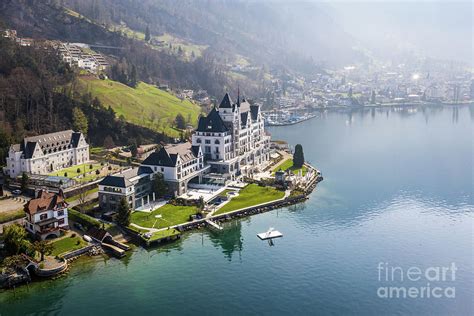 Vitznau Park hotel by lake Lucerne, Switzerland Photograph by Didier Marti - Fine Art America