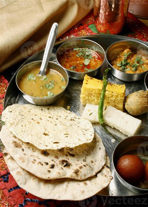 Gujarati Thali 1182629 Stock Photo at Vecteezy