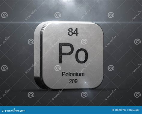 Polonium Element from the Periodic Table Stock Illustration - Illustration of metal, laboratory ...