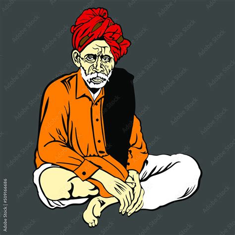 vector of great sant of Maharashtra Balu mama for radium cutting or ...