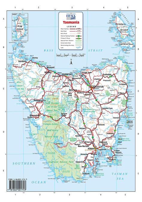 Australia Road Maps - Tasmania