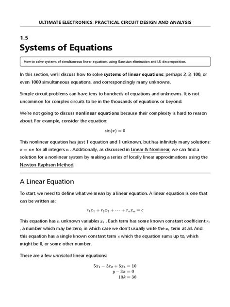 Systems of Equations | PDF | Equations | Matrix (Mathematics)