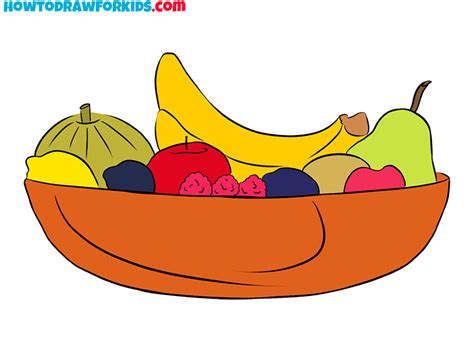 How to Draw a Fruit Bowl - Easy Drawing Tutorial For Kids