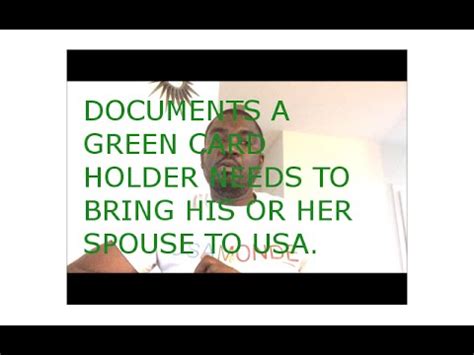 DOCUMENTS A (GREEN CARD HOLDER) NEEDS TO PETITION FOR HIS OR HER SPOUSE TO USA - YouTube