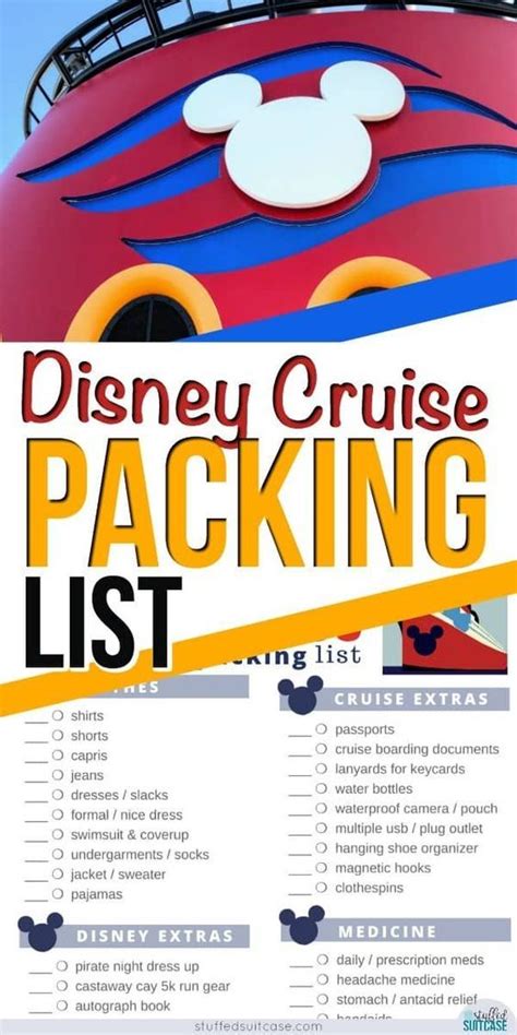 Important Things to Pack for Your Disney Cruise - Packing List ...