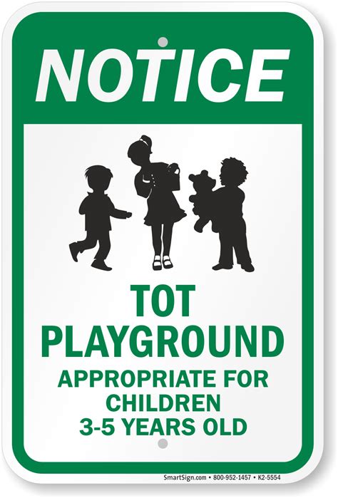 Playground Rules Signs | Age Wise Playground Area Signs