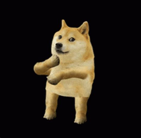 Adorable Doge Dancing with a Coin GIF