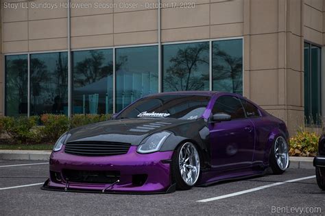 Purple Infiniti G35 Coupe with carbon fiber fenders - BenLevy.com