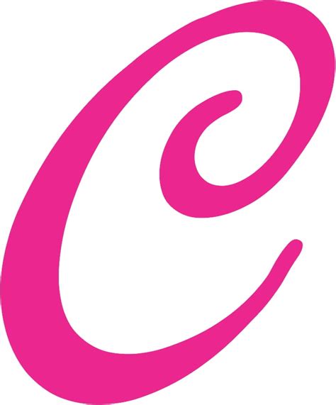 2.5in x 3in Pink Cursive C Monogram Sticker Fancy Vinyl Truck Car Stickers - Walmart.com ...