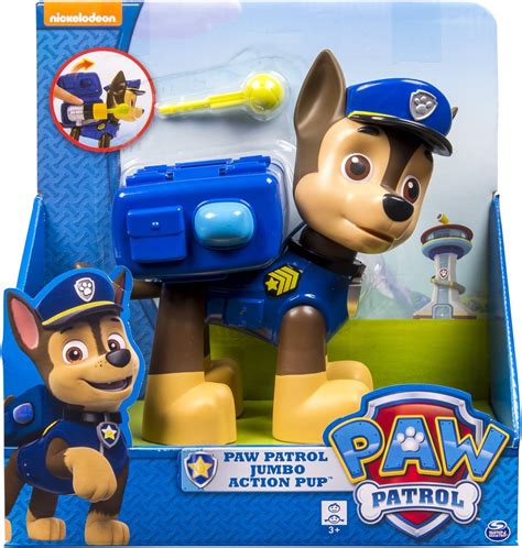 Paw Patrol – Jumbo Action Pup – Chase – Figurine Action 15 cm: Amazon ...