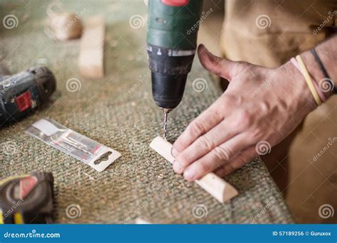 Power drill stock photo. Image of contractor, person - 57189256