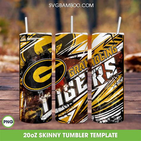 Grambling Tigers Basketball Tumbler Wrap PNG