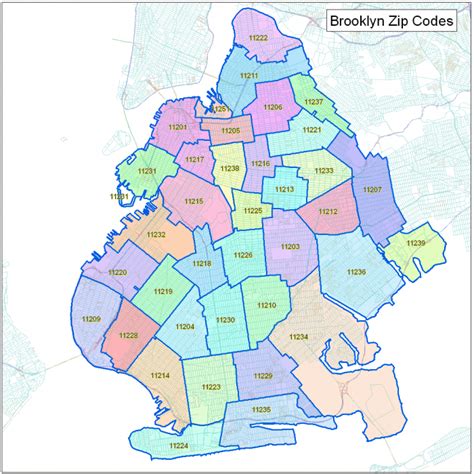 Map of Brooklyn Zip Codes