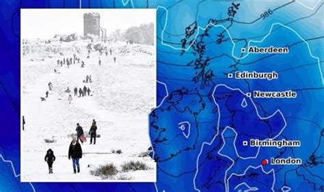 UK snow forecast: Britain braces for 1.5 FEET of snow in -10C weekend freeze - new charts ...