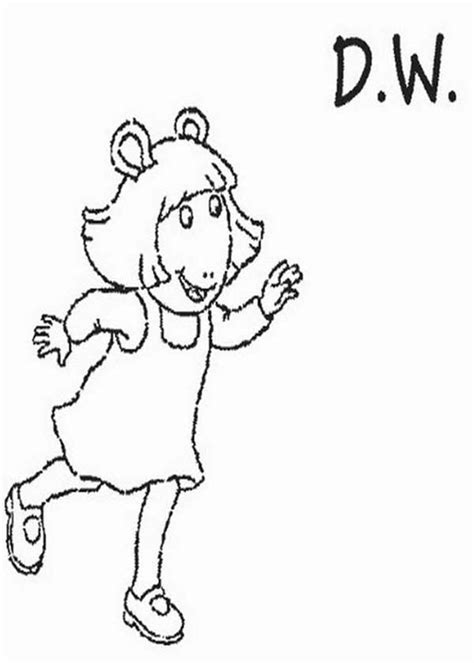 D.w Printable Coloring Page