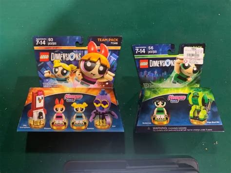 LEGO DIMENSIONS POWERPUFF Girls Team Pack 71346 and Fun Pack 71343- New ...