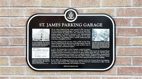 Read the Plaque - St. James Parking Garage