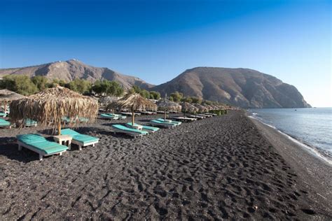 Visit the Black Sand Beach at Perissa Santorini | Santorini beaches, Santorini greece, Visiting ...