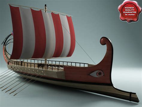 3dsmax roman galley modelled