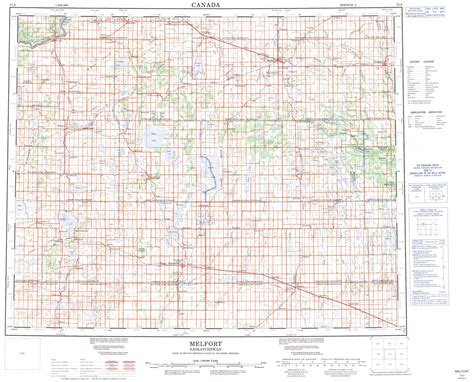 Printable Topographic Map of Melfort 073A, SK