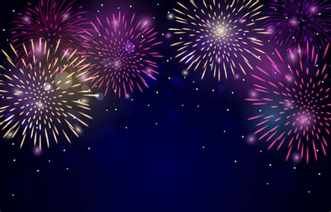 Colorful Fireworks, New Year Celebration 14694005 Vector Art at Vecteezy