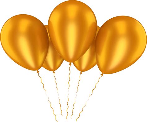 Transparent Background Gold Balloons Clipart - Full Size Clipart (#61804) - PinClipart