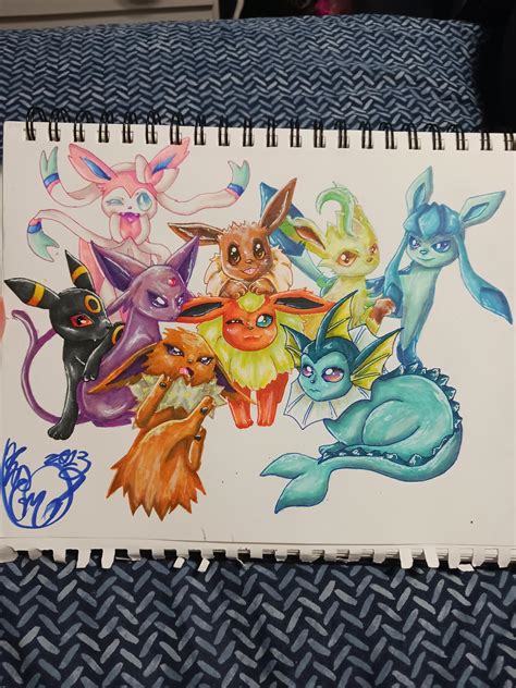 Eevee Evolutions by GingerWolf64 on DeviantArt