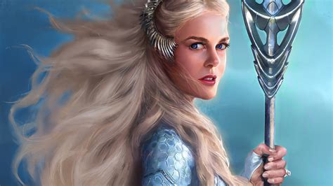 Queen Atlanna As Nicole Kidman In Aquaman Art Wallpaper,HD Movies ...