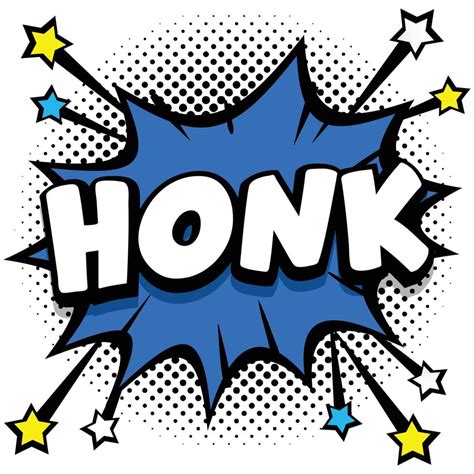 honk Pop art comic speech bubbles book sound effects 12935635 Vector ...