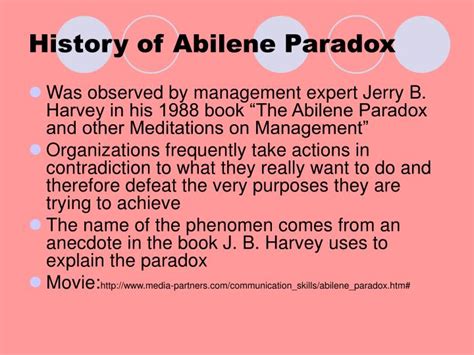 PPT - THE ABILENE PARADOX PowerPoint Presentation - ID:4676981