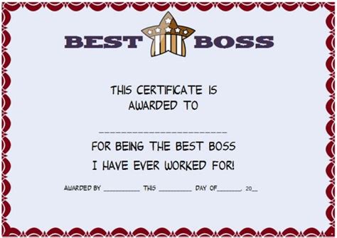 Best Worlds Best Boss Certificate Templates Free - Amazing Certificate Template Ideas