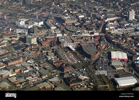 Aerial view of Walsall Town Centre and Railway Station West Midlands Stock Photo: 31327939 - Alamy