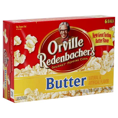 Orville Redenbacher's Gourmet Popping Corn, Butter, 6 - 3.3 oz (93.3 g ...