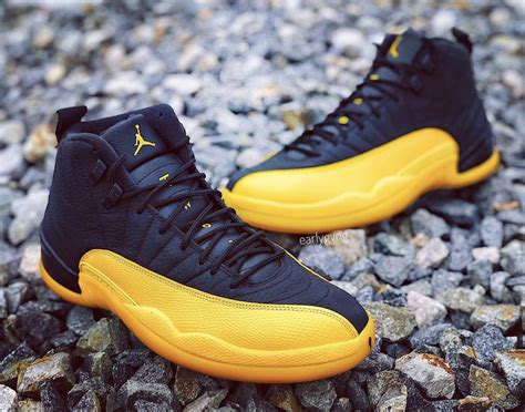 Air Jordan 12 Black University Gold 130690-070 Release Date - SBD