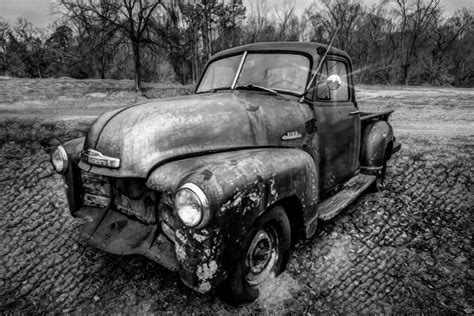 Classic Chevy Pickup Truck Black and White Photograph by Debra and Dave ...