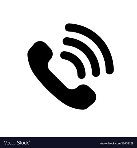 Phone and lines black icon Royalty Free Vector Image