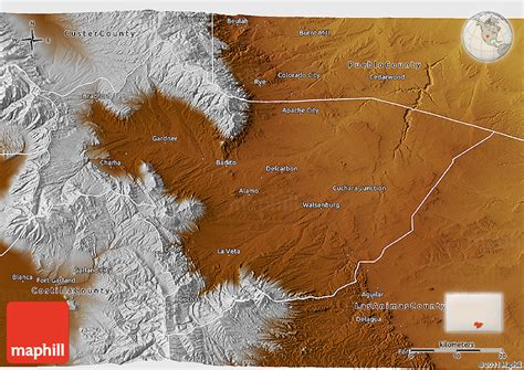 Huerfano County Map